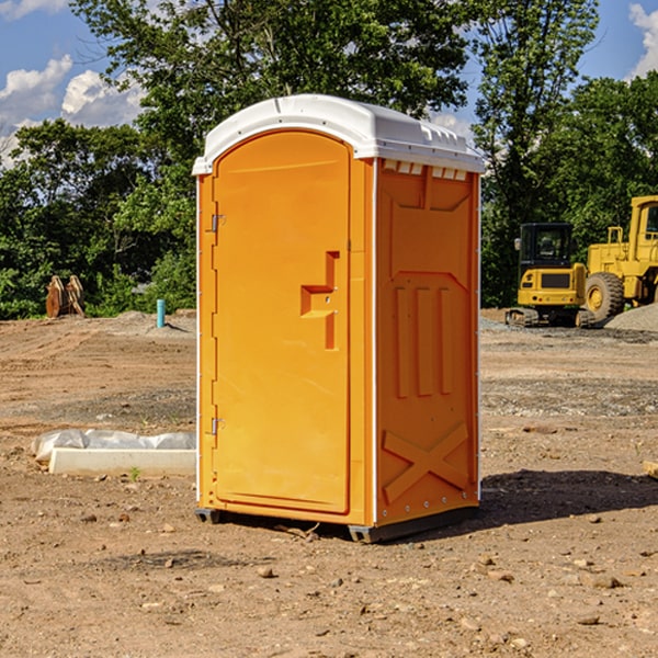 can i customize the exterior of the porta potties with my event logo or branding in Clare IA